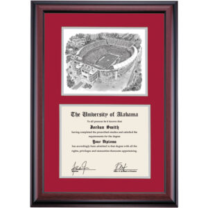 University of Alabama Premier – Bryant–Denny Stadium Diploma Frame