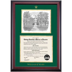 William & Mary Premier – The Wren Building Diploma Frame