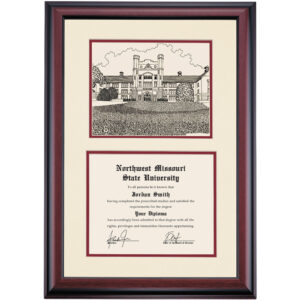 Northwest Missouri State Premier – The Administration Building Diploma Frame