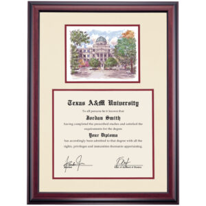 Texas A&M Premier – The Academic Building Diploma Frame